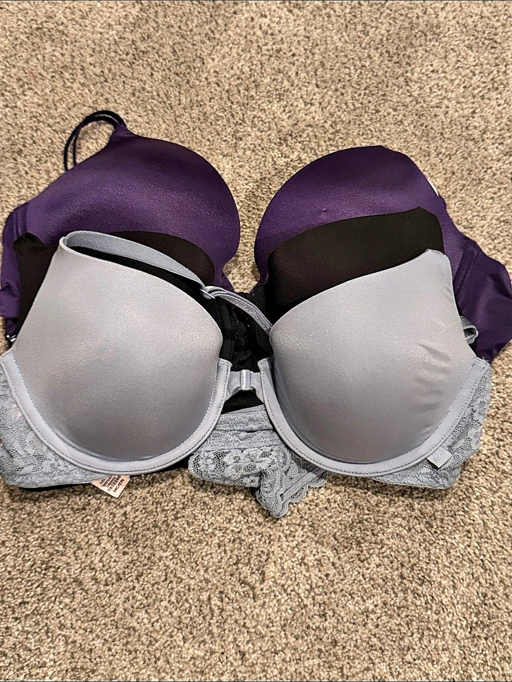 Victoria's Secret Very Sexy Push-Up Demi Bra Push-Up Demi Bras Purple & Gray 34C